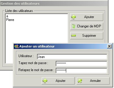 Exemple pour ajouter un utilisateur