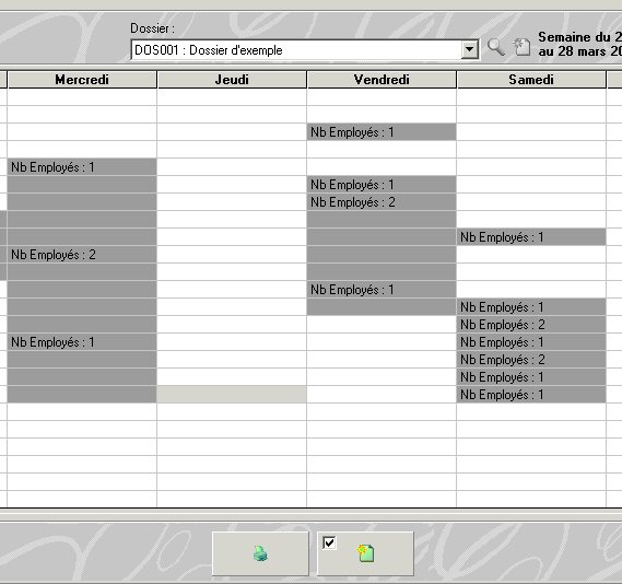 Mode dossier : il permet de visualiser l'organisation des effectifs